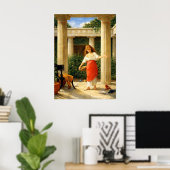 In de Peristyle van John William Waterhouse Poster (Thuiskantoor)