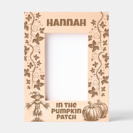 In de pompoen patch, Herfst aangepaste naam Gegraveerde Lijstjes (Voorkant)