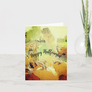 In de pompoen pleister blij Halloween wenskaart Kaart