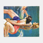 In de pool fleece deken (Voorkant (Horizontaal))