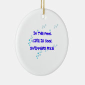 In de pool is het leven cool keramisch ornament (Rechts)