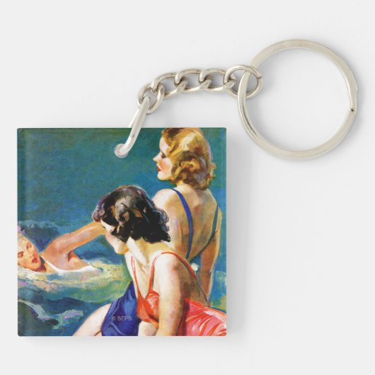 In de pool sleutelhanger (Achterkant)