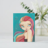 In de punk-regenboogkaart met kleurensproeier briefkaart (Staand voorkant)