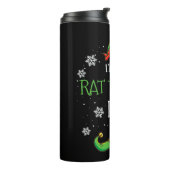 In de Rat Terrier Elf Kerstmis Thermosbeker (Gedraaid links)