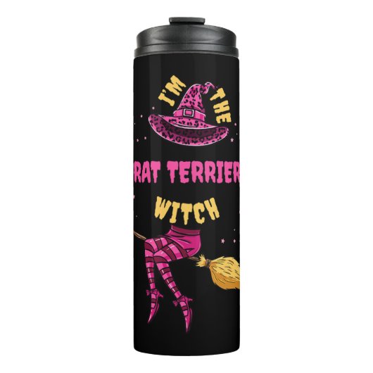 In De Rat Terrier Heks Halloween Matching Thermosbeker (Voorkant)
