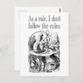 In de regel volg ik het Reglement niet Briefkaart (Voorkant / Achterkant)