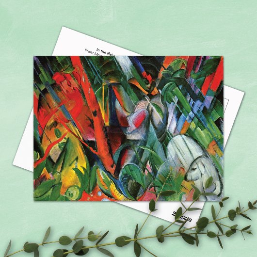 In de regen is Franz Marc Abstract Briefkaart