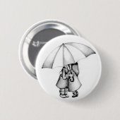 in de regen ronde button 5,7 cm (Voorkant /achterkant)