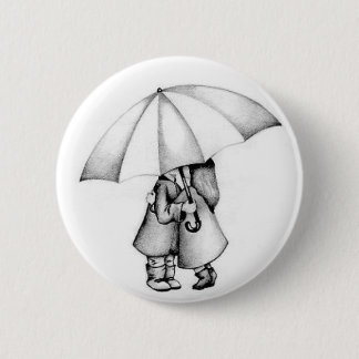 in de regen ronde button 5,7 cm