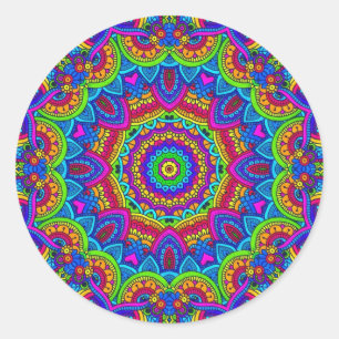 In de regenboog Mandala Stickers