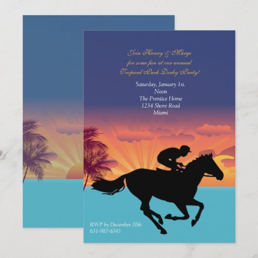 In de Reizen-uitnodiging Kaart (Voorkant / Achterkant)