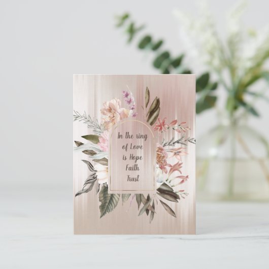 In de Ring of Love Waterverf Briefkaart (Staand voorkant)