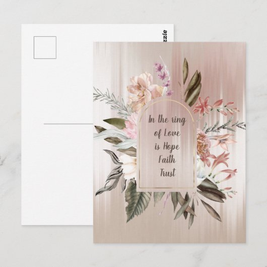 In de Ring of Love Waterverf Briefkaart (Voorkant / Achterkant)