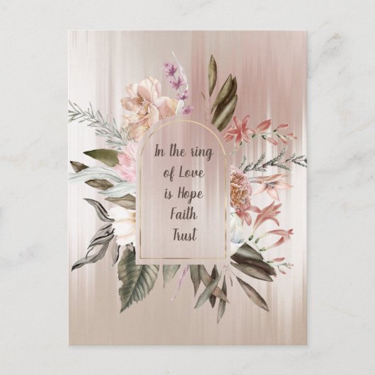 In de Ring of Love Waterverf Briefkaart (Voorkant)