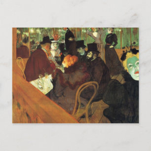 In de Rouge door Toulouse-Lautrec Briefkaart