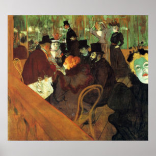 In de Rouge door Toulouse-Lautrec Poster