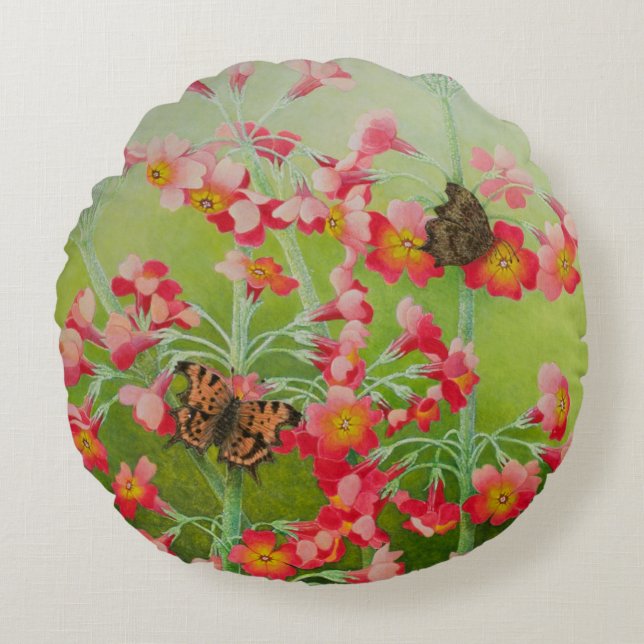 In de roze 2011 rond kussen (Voorkant)