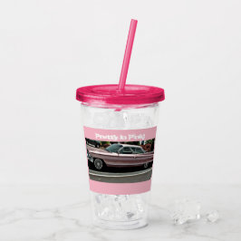  in de roze Acrylcup van Cadillac Acryl Drinkbeker