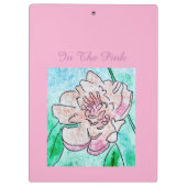 In de Roze Pioen Klembord (Achterkant)
