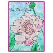 In de roze pioen klembord (Achterkant)