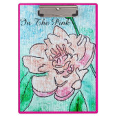 In de roze pioen klembord (Voorkant)