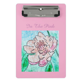 In de Roze Pioen Mini Klembord