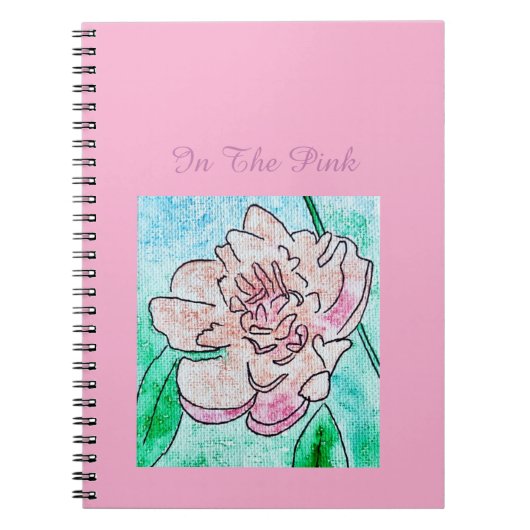 In de Roze Pioen   Notitieboek (Voorkant)
