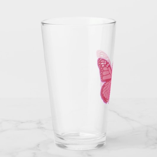 In de roze vlinder glas (Rechts)