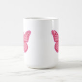 In de roze vlinder koffiemok (Center)