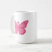 In de roze vlinder koffiemok (Voorkant links)