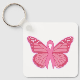 In de roze vlinder sleutelhanger