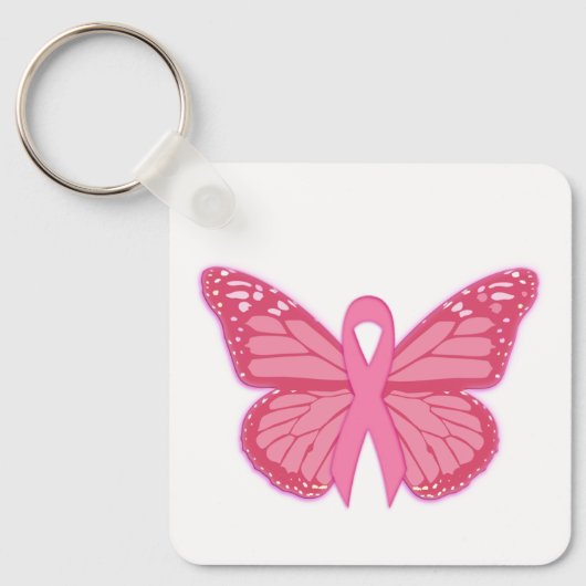 In de roze vlinder sleutelhanger (Voorkant)