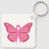 In de roze vlinder sleutelhanger (Achterkant)