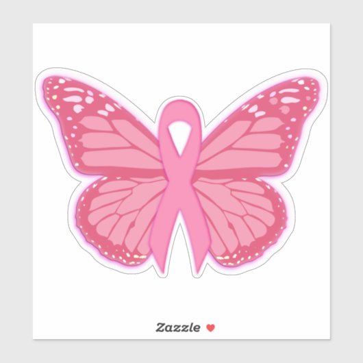 In de roze vlinder sticker (Vel)