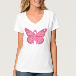 In de roze vlinder t-shirt