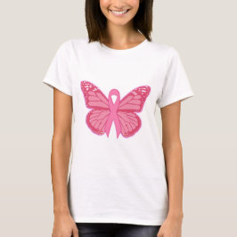 In de roze vlinder t-shirt