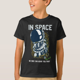 In de ruimte kan niemand je horen flauwvallen. t-shirt