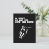 In de ruimte kan niemand je snore horen (donker) briefkaart (Staand voorkant)