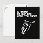 In de ruimte kan niemand je snore horen (donker) briefkaart (Voorkant / Achterkant)