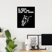 In de ruimte kan niemand je snore horen (donker) poster (Thuiskantoor)