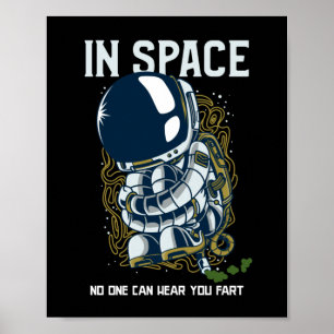 In de ruimte kun je niet horen dat je flauw valt. poster