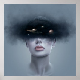 In de ruimte. poster