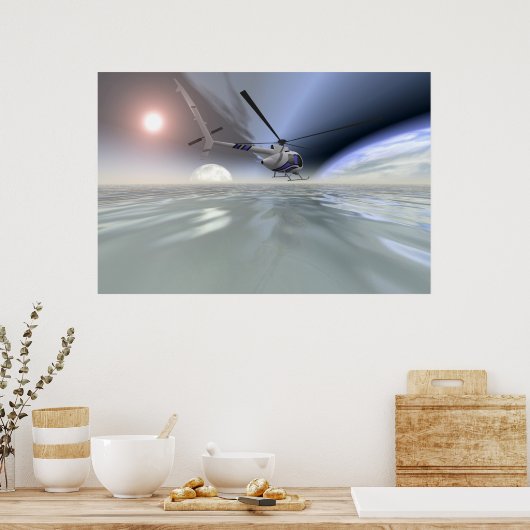 In de ruimte poster (Keuken)