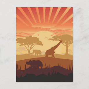 In de Safari Briefkaart