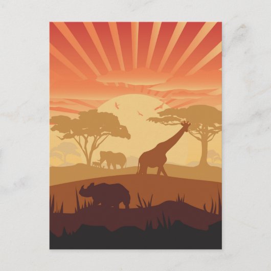 In de Safari Briefkaart (Voorkant)