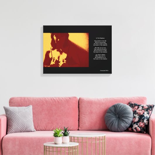 In de schaduw canvas afdruk (Insitu (Woonkamer))