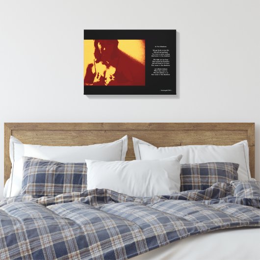 In de schaduw canvas afdruk (Insitu (Slaapkamer))