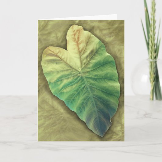 In de schaduw gesteld Blad Kaart (Voorkant)