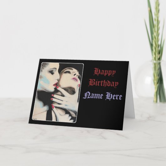 'In de schaduw' Schilderij op een Bedankkaart (Voorkant)