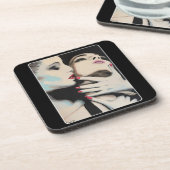 'In de schaduw' Schilderij op een Bier Onderzetter (Linkerzijde)